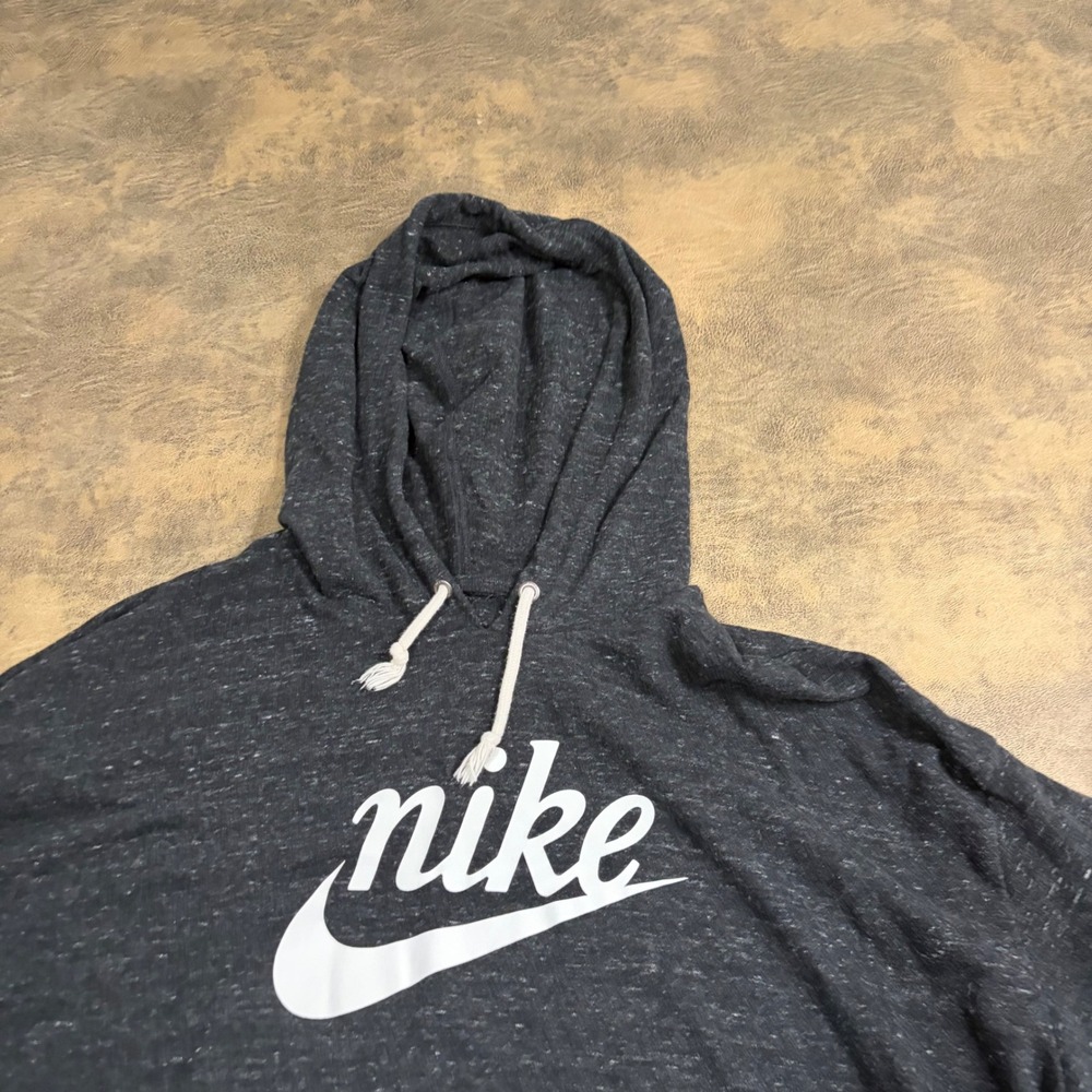 Nike Hoodie Womens XL Charcoal Grey Gym Pullover CJ1691-010